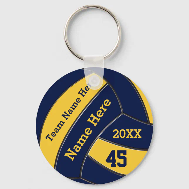 Personalized Volleyball Keychains BULk or One Zazzle