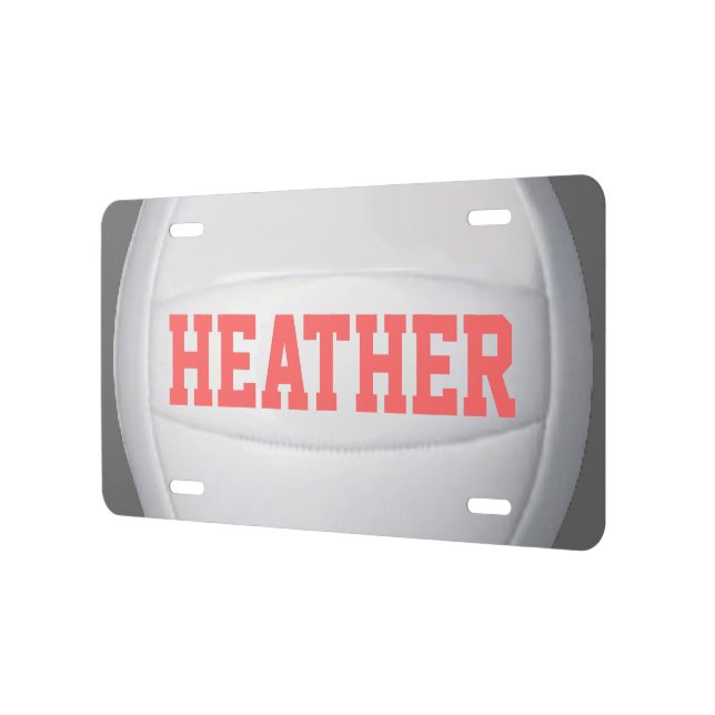 Personalized Volleyball License Plate (Left)