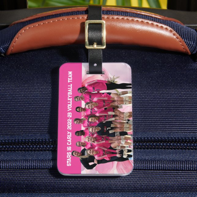 Personalized Volleyball Luggage Tag (Front Insitu 2)