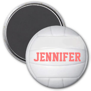 50 Volleyball 5" Magnets Personalize Gifts Girls Boys Your Logo & Text Any Color 