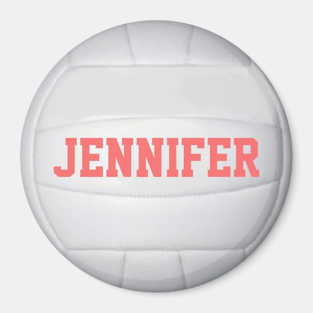 Personalized Volleyball Magnet (Front)