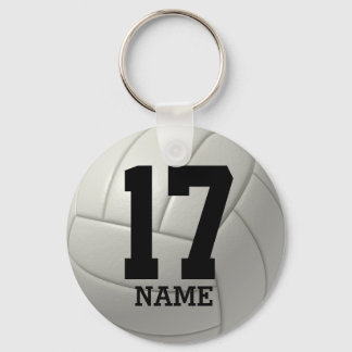 Personalized Volleyball (name & number) Keychain