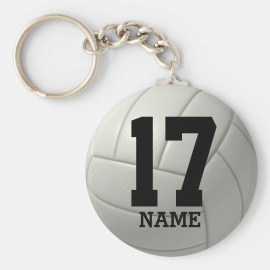 Personalized Volleyball (name & number) Keychain