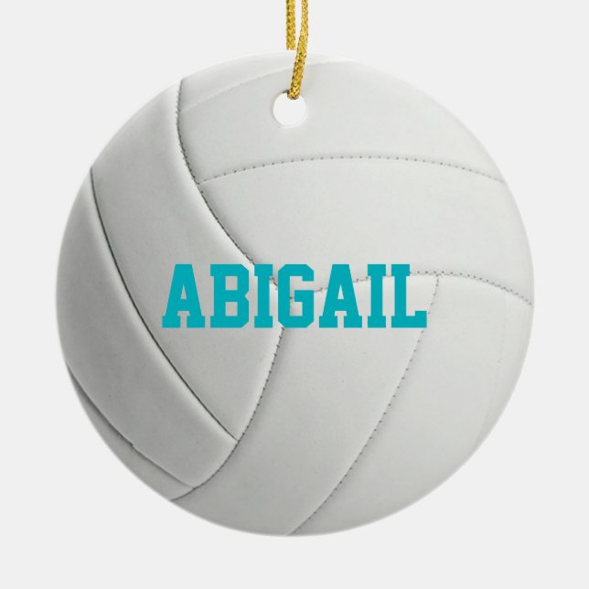 Personalized Volleyball Ornament (Front)
