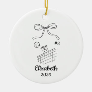 Personalized Volleyball Ornament Youth Volleyball 