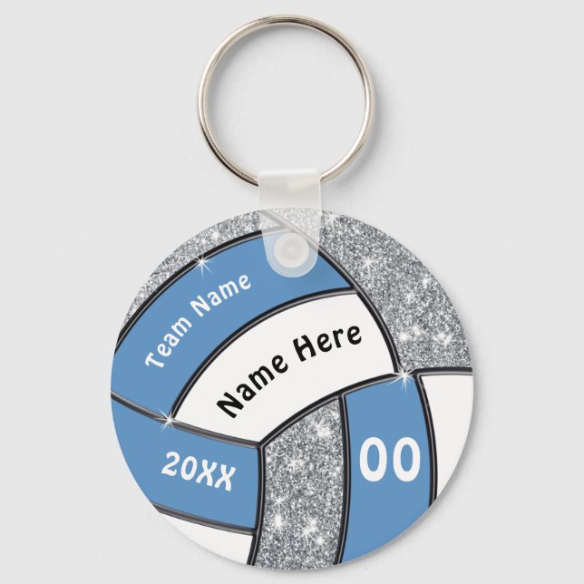 Personalized Volleyball Party Favors Gifts, CHEAP Keychain (Front)