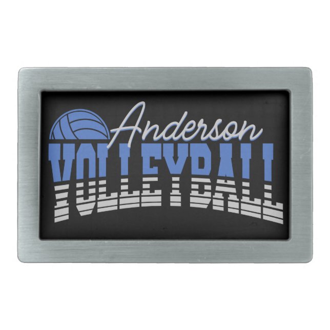 Personalized Volleyball Player ADD NAME Team Champ Belt Buckle (Front)