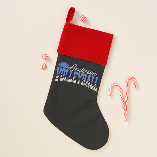 Personalized Volleyball Player ADD NAME Team Champ Christmas Stocking (Front)