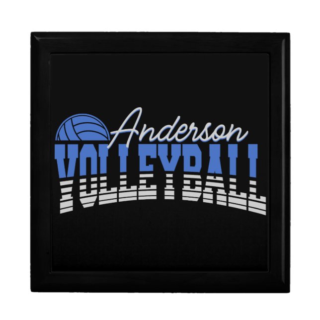Personalized Volleyball Player ADD NAME Team Champ Gift Box (Front)
