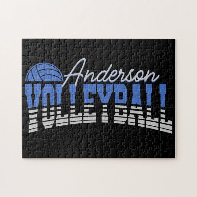 Personalized Volleyball Player ADD NAME Team Champ Jigsaw Puzzle (Horizontal)