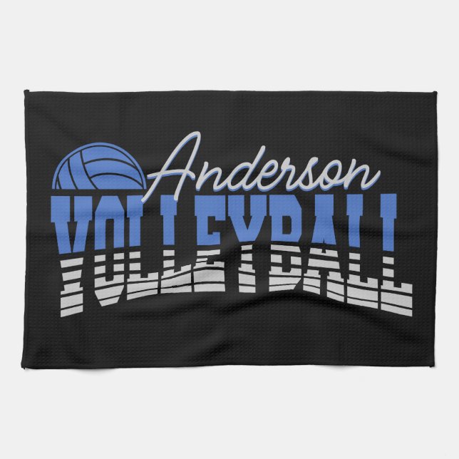Personalized Volleyball Player ADD NAME Team Champ Kitchen Towel (Horizontal)
