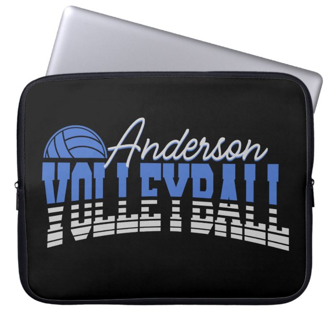 Personalized Volleyball Player ADD NAME Team Champ Laptop Sleeve (Front)
