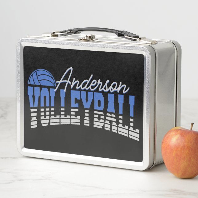 Personalized Volleyball Player ADD NAME Team Champ Metal Lunch Box (In Situ)