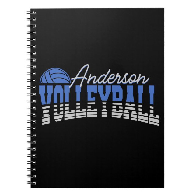 Personalized Volleyball Player ADD NAME Team Champ Notebook (Front)