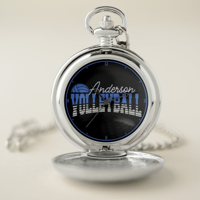 Personalized Volleyball Player ADD NAME Team Champ Pocket Watch (Inside)