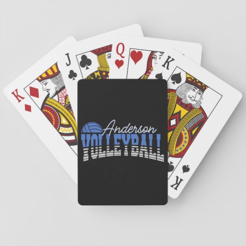 Personalized Volleyball Player ADD NAME Team Champ Poker Cards