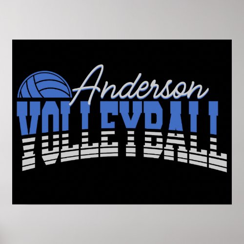 Personalized Volleyball Player ADD NAME Team Champ Poster
