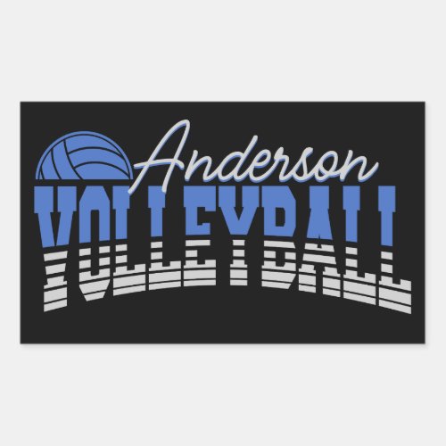 Personalized Volleyball Player ADD NAME Team Champ Rectangular Sticker