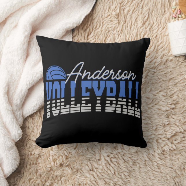 Personalized Volleyball Player ADD NAME Team Champ Throw Pillow (Blanket)
