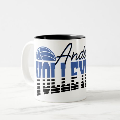 Personalized Volleyball Player ADD NAME Team Champ Two_Tone Coffee Mug