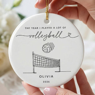 Personalized Volleyball Player Christmas Ornament