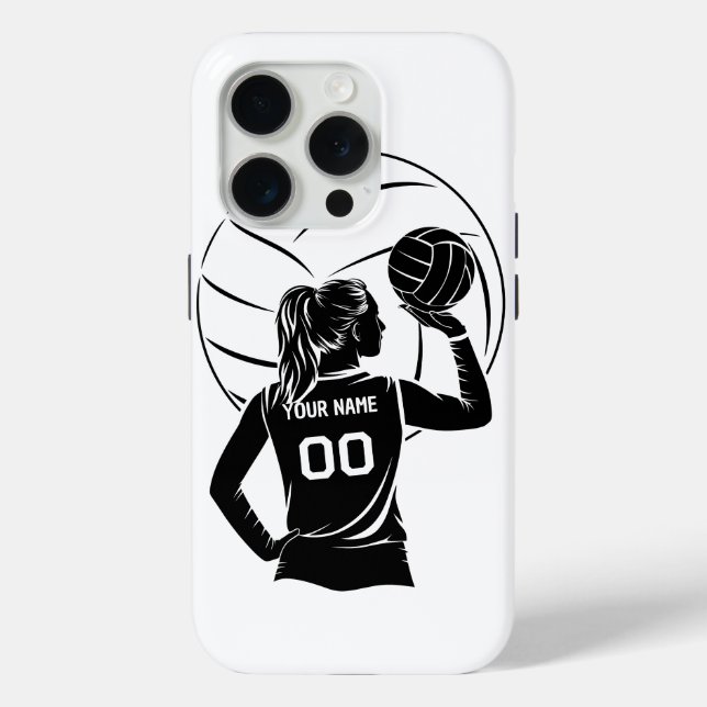 Personalized Volleyball Player Custom Name, Number Case-Mate iPhone Case (Back)