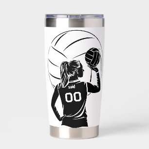 Personalized Volleyball Player Custom Name, Number Insulated Tumbler