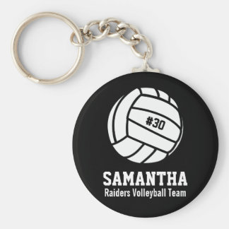 Personalized Volleyball Player Number, Name, Team Keychain