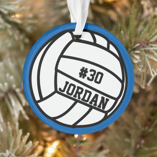Personalized Volleyball Player Number, Name, Team Ornament (Tree)