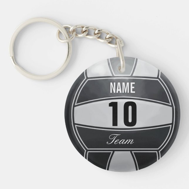 Personalized Volleyball Sport Keychain (Front)