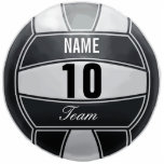 Personalized Volleyball Sport Lover Statuette<br><div class="desc">Volleyball illustration with custom name. Insert number and team. Elegant black and white,  art by José Ricardo</div>