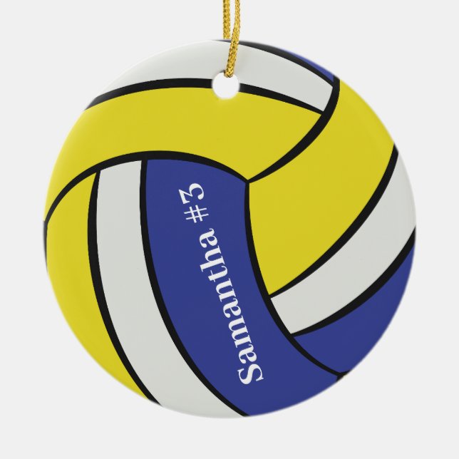 Personalized Volleyball Sports Ceramic Ornament (Front)