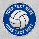 Personalized volleyball sports patch for players<br><div class="desc">Personalized volleyball sports patch for players and coach. Add your own custom team name,  club,  school  and more. Sporty ball design for kids and adults. Round shape arm patches for uniform,  tees,  shoes,  bags and more.</div>