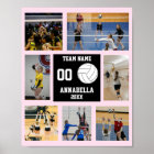 Personalized Volleyball Team Girls Photo Collage