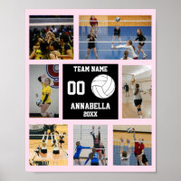Personalized Volleyball Team Girls Photo Collage