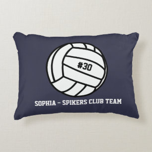 Personalized Volleyball Team, Player Name & Number Accent Pillow