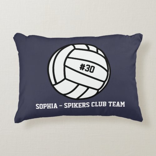 Personalized Volleyball Team Player Name  Number Accent Pillow