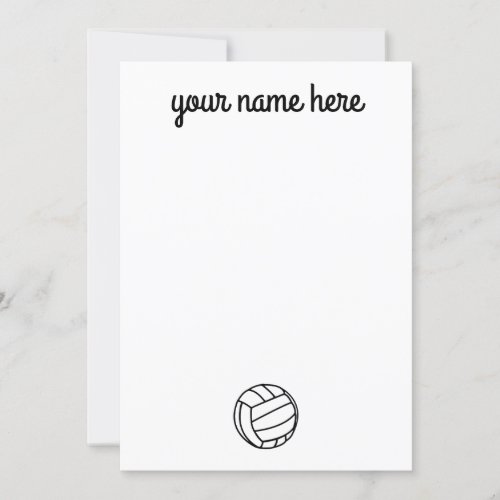 Personalized Volleyball Thank You Cards