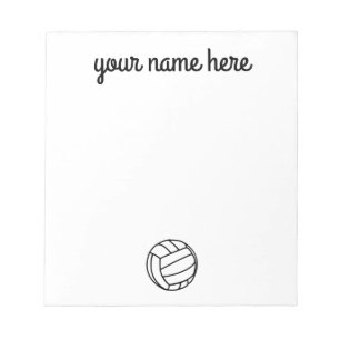 Personalized Volleyball Thank You Notepad