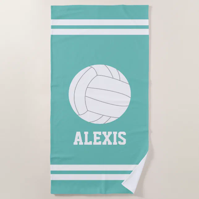 Personalized Volleyball Themed Kids Beach Towel Zazzle