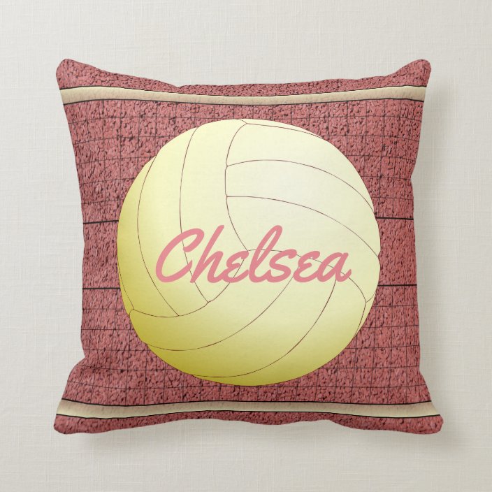 Personalized Volleyball Throw Pillow