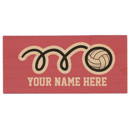 Personalized volleyball USB pendrive flash drive