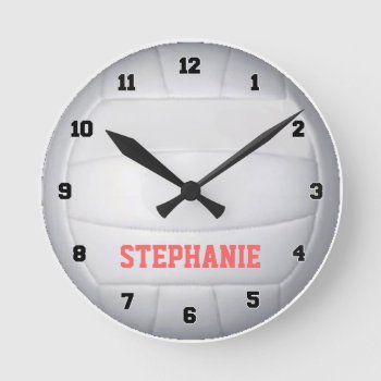 Personalized Volleyball Wall Clock by Baysideimages at Zazzle
