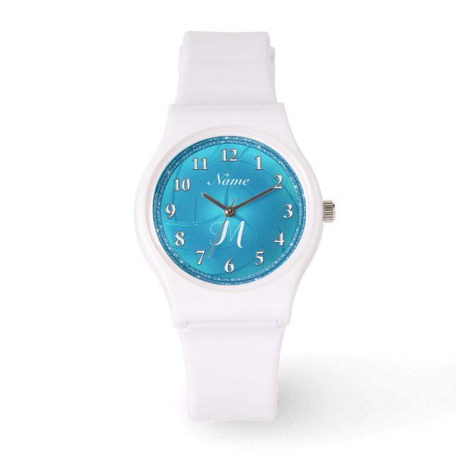 Personalized Volleyball Watch with NAME, MONOGRAM (Front)