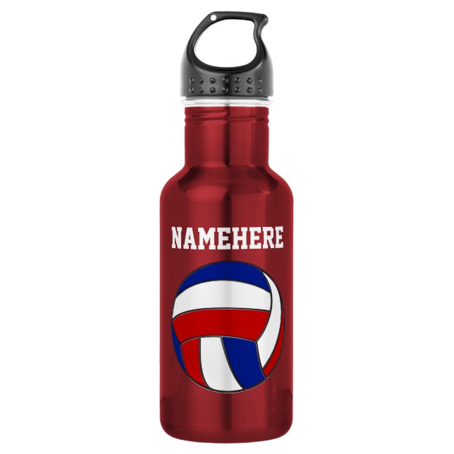 Personalized Volleyball Water Bottle, Volleyball Stainless Steel Water Bottle (Front)