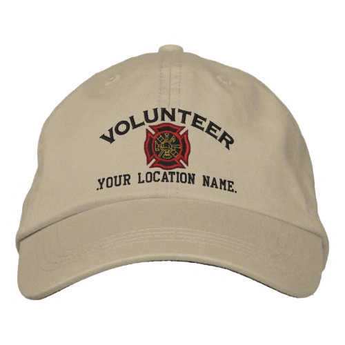 Personalized Volunteer Firefighter Embroidery Embroidered Baseball Cap