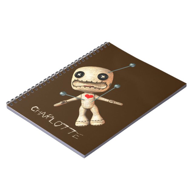 Personalized Voodoo Doll And Pins Notebook (Left Side)