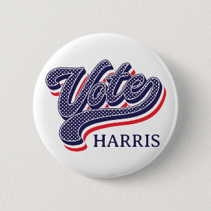 Personalized Vote Election Stars and Stripes Button