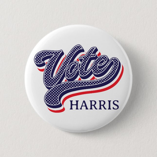 Personalized Vote Election Stars and Stripes  Button (Front)
