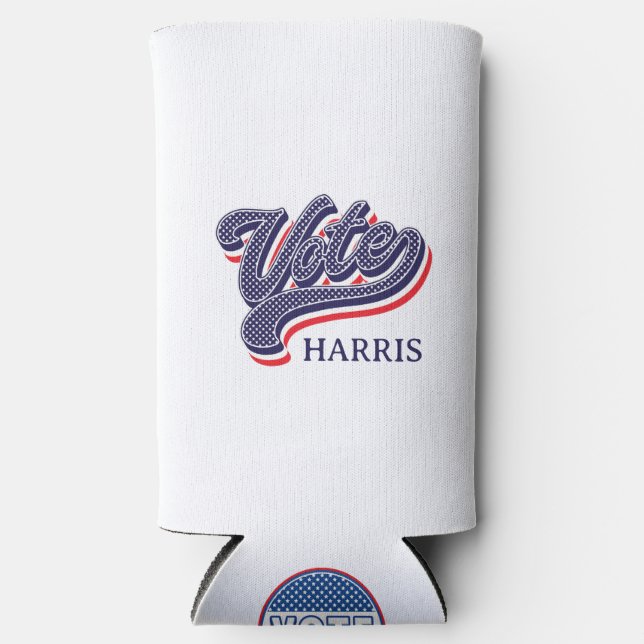 Personalized Vote Election Stars and Stripes  Seltzer Can Cooler (Front)